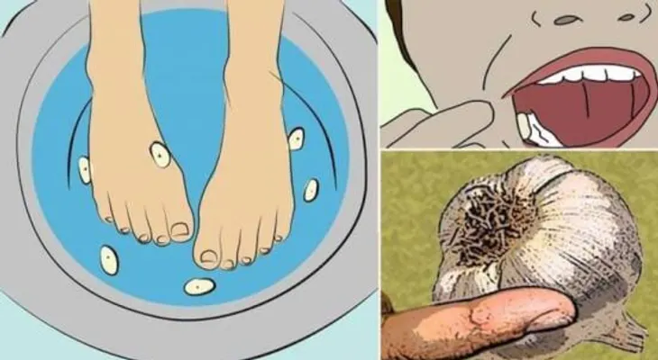 Metí los pies en agua de ajo, poco después esto pasó en mi cuerpo. ¡INCREÍBLE! ¡Inténtalo!