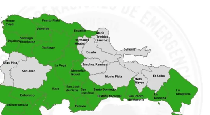 Indomet advierte que caerán hasta 200 milímetros de lluvia en 72 horas y el COE eleva a 22 las provincias en alerta verde