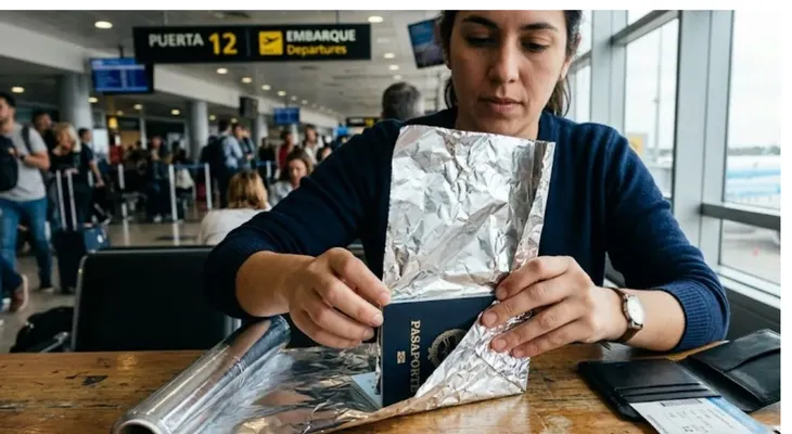 Papel aluminio en el pasaporte: truco casero contra robo de datos