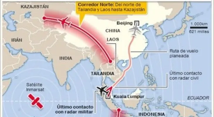 Malasia cambia versión de últimas palabras desde la cabina del vuelo desaparecido