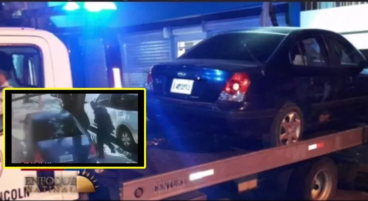 Localizan el vehículo que por poco asesina a dos personas en acera de Santo Domingo.