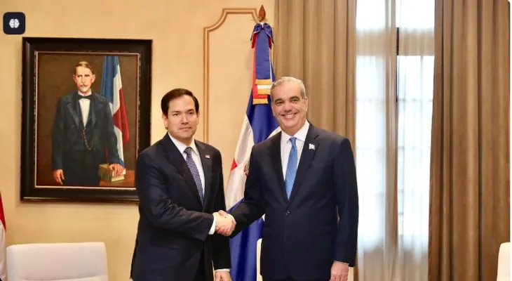 Abinader recibe a Marco Rubio tras reunión en Cancillería