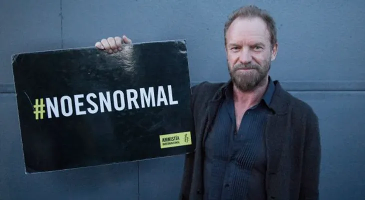 Sting denuncia los niveles epidémicos de desapariciones en México