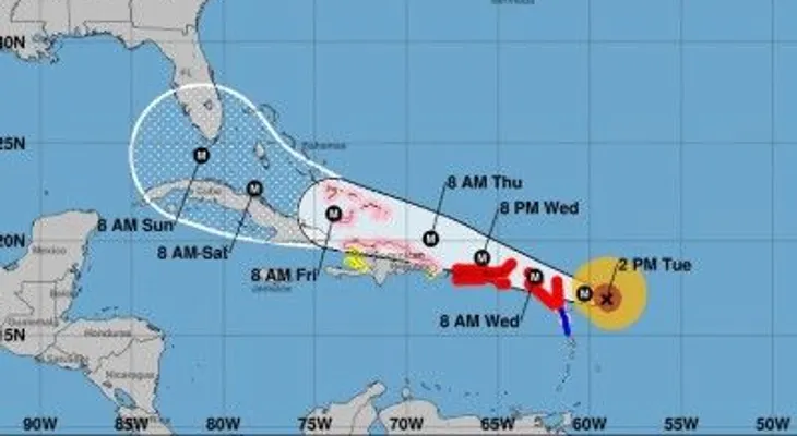 El súper poderoso huracán Irma se fortalece más cerca de las Antillas Menores y de Puerto Rico