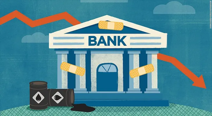 No sólo el petróleo, los bancos del mundo también van en caída libre
