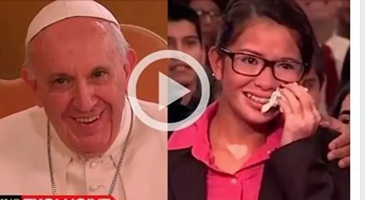 El papa conmueve al mundo con pedido a una escolar con bullying que cante para él (VIDEO)