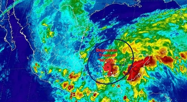Se forma depresión tropical al sur de México