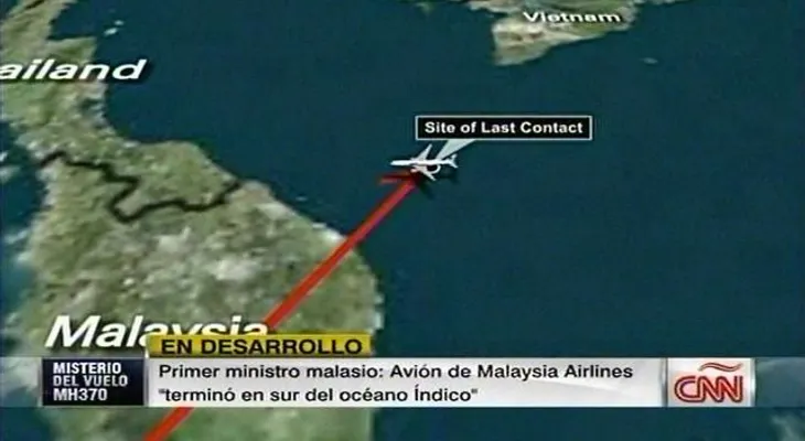 Oficial: Malasia informa al mundo que avión desaparecido cayó al Océano Indico