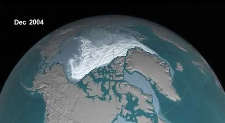 30 años de reducción del hielo ártico en un video timelapse de la NASA