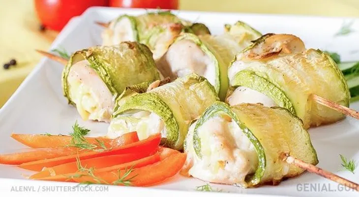 Suculentos rollos de calabaza con pollo y requesón para una cena perfecta