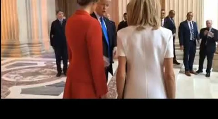 El piropo de Donald Trump a la esposa de Emmanuel Macron ante Melania (VIDEO)