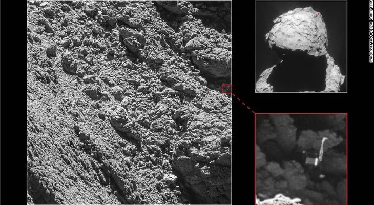 ¡Lo encontraron! Hallan al robot Philae que daban por perdido en un cometa