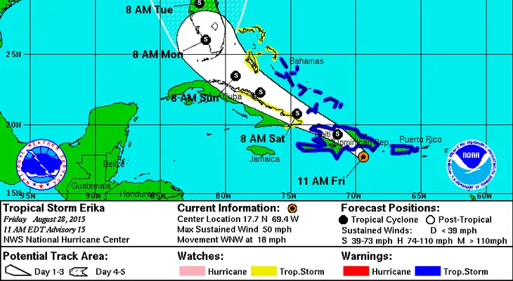Comisión Nacional de Emergencia inicia evacuaciones por tormenta Erika