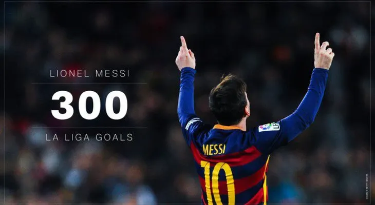 Leo Messi supera los 300 goles en la Liga española