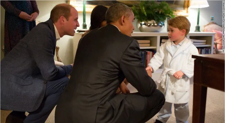 Se agota la bata que usó el príncipe Jorge para conocer a Obama