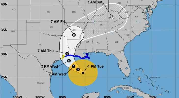 La tormenta tropical Cindy se forma en el golfo de México