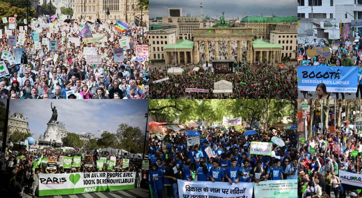 Marchas en el mundo en demanda de un cambio climático