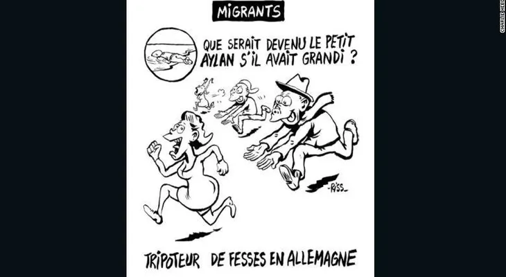 Indignación por caricatura de Charlie Hebdo de Alan Kurdi como un agresor sexual