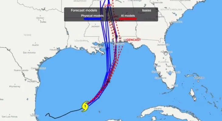 El NHC apostó por un modelo de IA de Google DeepMind para pronosticar el huracán Isaias