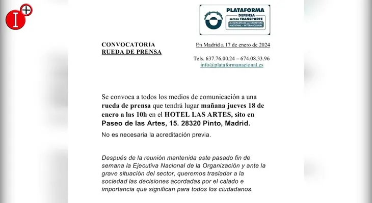 Convocatoria a los medios de comunicación