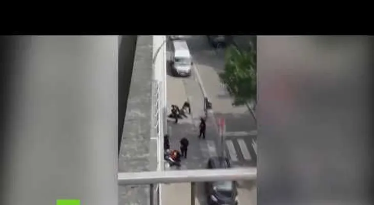 Momento en el que la Policía mata autor del tiroteo en Bélgica
