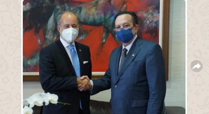Gobernador Valdez Albizu recibe al nuevo embajador de Italia en el país, Stefano Queirolo Palmas