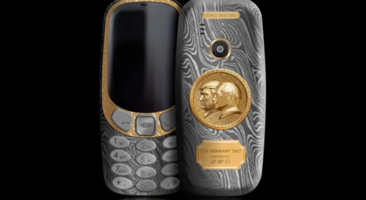El celular de lujo que celebra el encuentro entre Putin y Trump durante el G20
