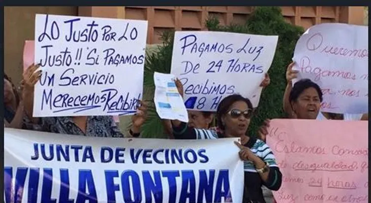 Sector de Villa Fontana solo recibe 4 horas de luz al día 
