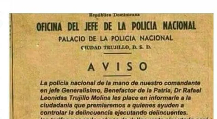 Recuerdan lo que hacía Trujillo contra la delincuencia