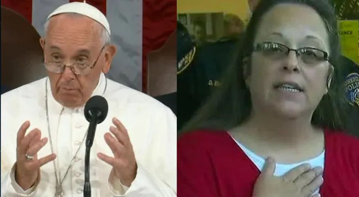 Kim Davis, la funcionaria que se niega a expedir licencias para matrimonios de parejas del mismo sexo, dice que se reunió con el papa