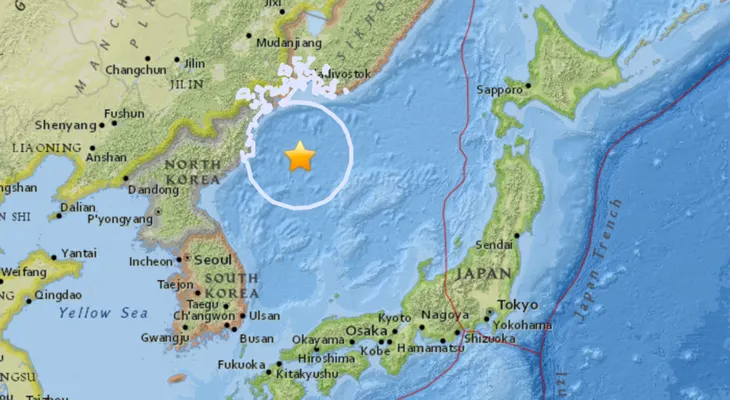 Sismo de magnitud 5,8 sacude mar frente a la península de Corea