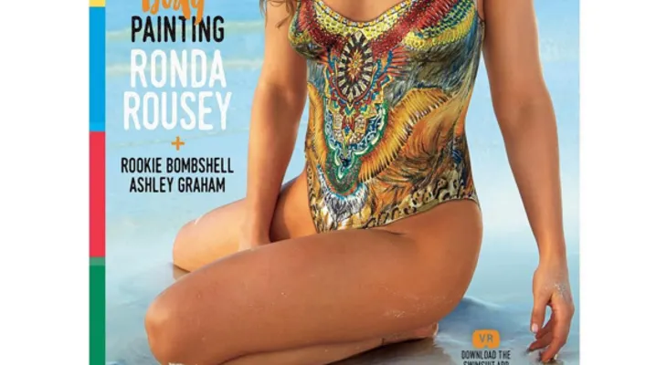 Ronda Rousey posando en body paint