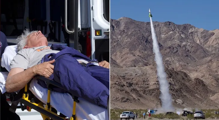 El accidentado vuelo del cohete casero del "científico" que cree que la Tierra es plana
