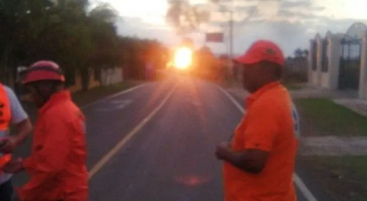 Se incendia envasadora de gas en San José de las Matas