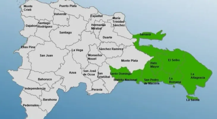 COE coloca ocho provincias en alerta verde por onda tropical activa