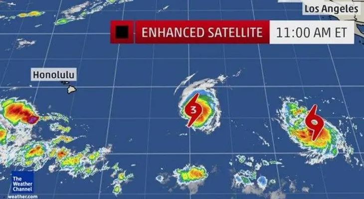 Dos tormentas se dirigen a Hawái 