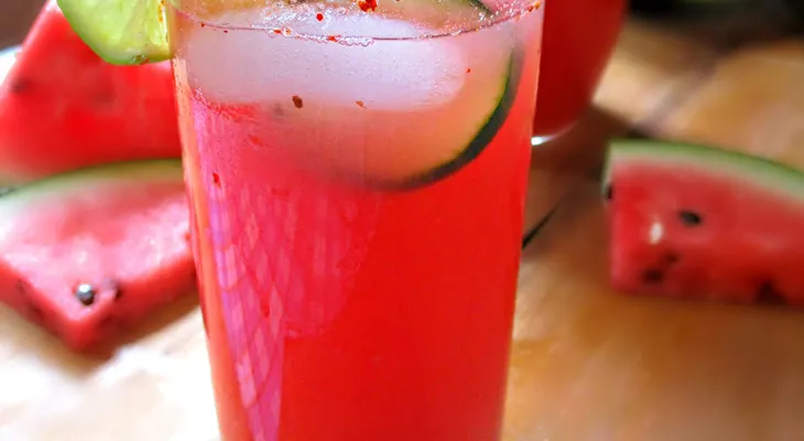 Limón y agua de sandía