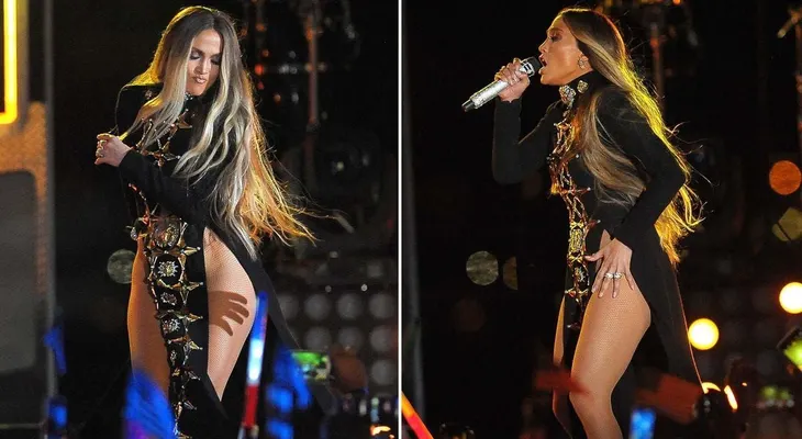 Jennifer López sale sin ropa interior al escenario en Nueva York