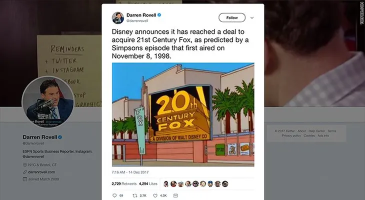 "Los Simpson" predijeron que Disney compraría Fox? hace casi 20 años