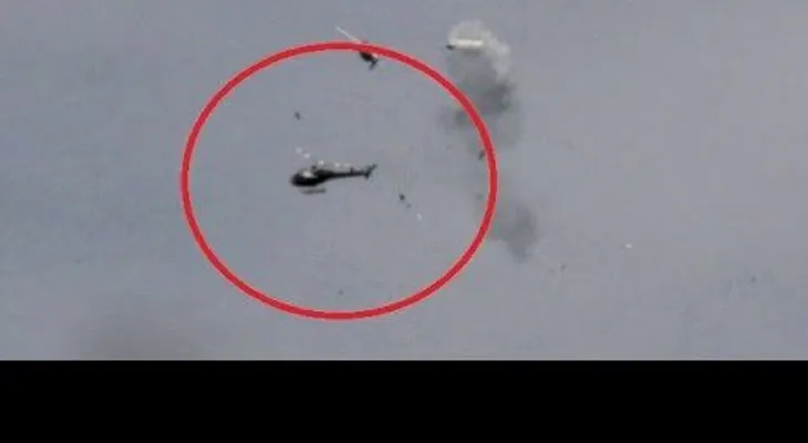 Momento en el que chocan dos helicópteros en Argentina (VIDEO) 