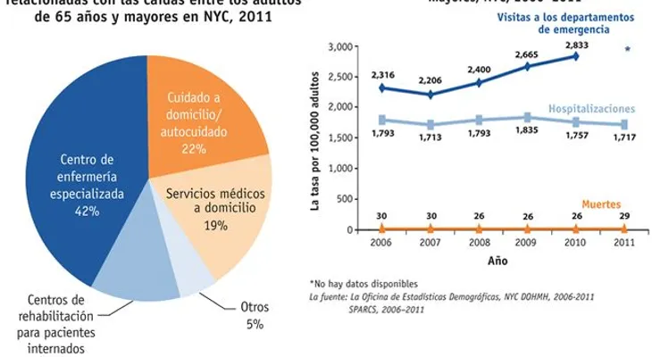 Caídas son la principal causa de lesiones en ancianos de NY