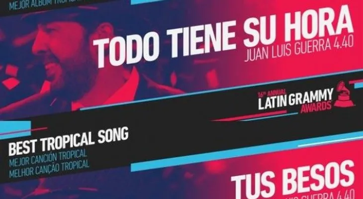 Lista: Juan Luis Guerra se lleva dos Latin Grammy
