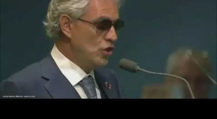 Andrea Bocelli deleita a autoridades en Asamblea General de la ONU