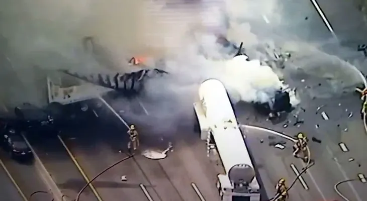 IMAGENES SENSIBLES de un choque mortal que mostró en vivo un helicóptero de TV