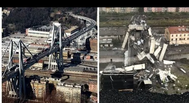 Videos dramáticos caída de puente Génova en Italia; 35 muertos