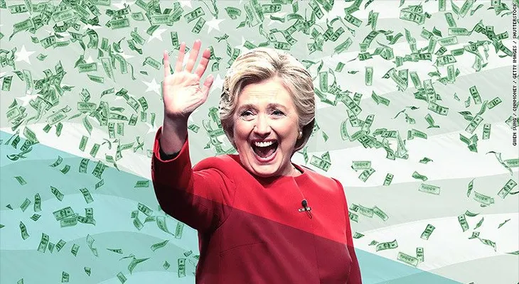 Sitio de apuestas paga un millón de dólares por probable triunfo de Clinton