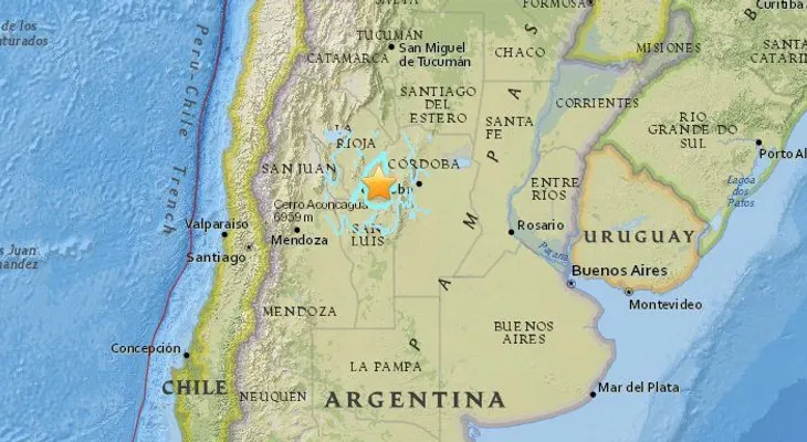 Un sismo de magnitud 5,6 sacude Córdoba, Argentina
