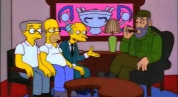 El día que Fidel Castro le robó al señor Burns en Los Simpsons