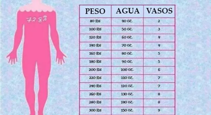 Esta es la cantidad de agua requerida por el cuerpo para poder perder peso