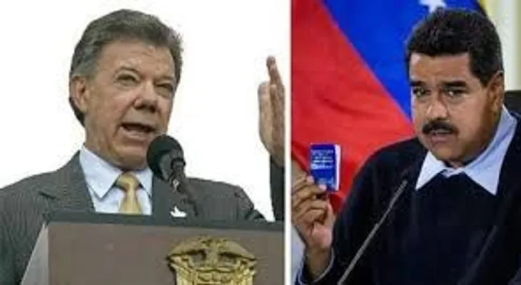 Duro choque verbal de Santos y Maduro